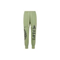 Nike Alphanumeric Pattern Print Drawstring Joggers Men Bottoms Oil-Green FN2995-386 XL beige