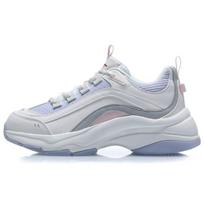LiNing Aurora Wind Casual Comfortable Shock Absorption Non-Slip Low-Top Dad Shoes Women sneaker White Blue Pink AGCQ494-2 36⅓