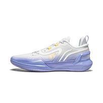 LiNing Blade Assassin 1 Roland Shock Absorption Non-Slip Lightweight Rebound Low-Top Basketball Shoes Men sneaker White Purple ABPU021-3 45 white