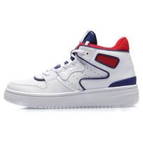 Li Ning Youth  Childrens Non-Slip Shock Absorbing Wear-Resistant Breathable Mid-Top Skate Shoes Kids Skate Shoes White Blue YKCQ292-5 36 gray