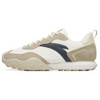 Anta Lifestyle Series Fabric Synthetic Leather Shock Absorbing Non-Slip Wear-Resistant Breathable Lightweight Low-Top Casual Shoes 112238856-7 40.5 white