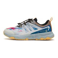Li Ning Comfortable Mesh Non-Slip Shock Absorbing Wear-Resistant Low-Top Running Shoes Kids sneaker Blue YKFS070-1 32 white