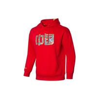 Li Ning Ping Pong Series Fun Print Pullover Sports Hoodie Men hoodies Red AWDR747-2 XL red