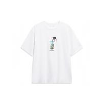 Li Ning Golden Era Cartoon Anime Print Loose Short Sleeve T-Shirt Unisex Tops White AHST089-3 S