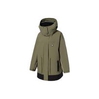 Lining Fitness Series Color Block Letter Print Zip-Up Hooded Jacket Women Jackets Green AEMR002-3 M gray