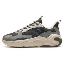 Anta Round Toe Lace-Up Versatile Shock Absorbing Wear-Resistant Low-Top Casual Shoes Men sneaker Gray 112418813-3 40.5 black