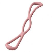 Exercise Band Figure 8 Elastic TPR Back Shoulder Neck Stretching Resistance Loop for Home Workout Yoga Fitness Equipment rožinė