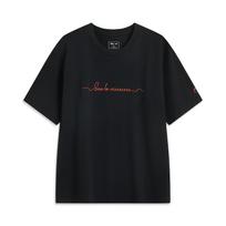 Li Ning X Disney Mickey Series Printed Letter Breathable Versatile Short Sleeve T-Shirt Unisex Tops Black AHSV633-3 S