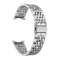 Nerūdijančio plieno dirželis be tarpų, skirtas Samsung Galaxy Watch FE 7 6 5 4 44mm 40mm, prabangus dirželis Correa GALAXY 6Classic 47/43mm 5Pro 45mm for Galaxy 7 40 44mm sidabras