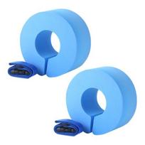 1 Pair Foam Aquatic Cuffs for Adults Kids Water Aerobics Float Ring Workout Ankle Arm Belts with Quick Release mėlyna