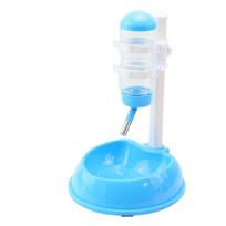 Liftable Pet Water Dispenser Adjustable Leak-Proof Automatic Pet Drinker Hanging Kettle Non-slip Bottom 2 in 1 Cat Food Bowl mėlyna