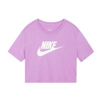 Nike Sportswear Essential Cropped Casual Short Sleeve T-Shirt Women Tops Violet BV6176-591 XL white