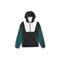 Vans Sport Hooded Jacket With Logo Tape Men Jackets Black Green VN0A4MLABLK S black