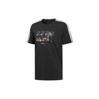 Adidas Disney Mickey Print Stripe Sports Short Sleeve Tee Men Tops Black GL3085 S