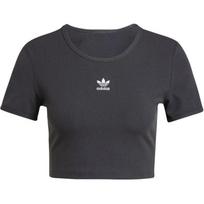 Adidas Originals Essentials Slim Fit Comfortable Short Sleeve T-Shirt Women Tops Black IY9664 S black