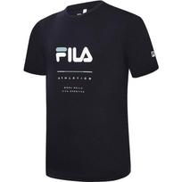 FILA Basic Simple Sports Fitness Round Neck Short Sleeve T-Shirt Men Tops Dark-Blue A11M331104FNV XL black