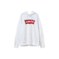 Levis Letter Print Hooded Pullover Sweatshirt Men sweatshirts White A4958-0001 S