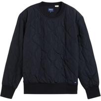 Levis Solid Color Quilted Crewneck Sweatshirt Men Sweatshirt Black A0293-0000 M