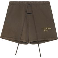 Fear of God Essentials Heavy Fleece Soccer Short Brown Men Bottoms 160HO244315F XL black