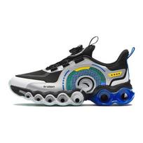 Anta Kids Energy Ring 9.0 Leather Comfortable Durable Low-Top Running Shoes Kids running shoes Black Silver 312345580-1 38