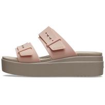 Crocs Lightweight Breathable Non-Slip Slide Sandals Women Footwear Pink Brown 207431-6RL 34-35 beige