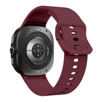 Soft Silicone Band For Samsung Galaxy Watch Ultra Strap 47mm Accessories Sports Bracelet correa Galaxy Watch 7 Ultra 47mm Belt Galaxy Watch Ultra vyno raudonos spalvos