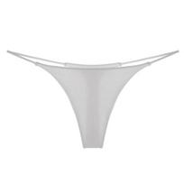 Moteriški G-string tipo stringai, Seksualūs žemo liemens T-formos tangai, Hipster tipo apatinis trikotažas, Besiūlės kelnaitės, Kvėpuojantys tampūs šortukai M balta