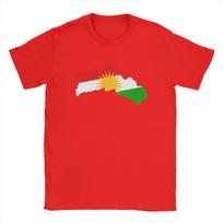 Kurdistan Map TShirt for Unisex Amazing Cotton Tee Shirt Crew Neck Short Sleeve T Shirt Original Tops S