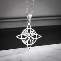 New Witch Knot Hollow Retro Popular Jewelry Pendant Necklace 60CM(Necklace Long)