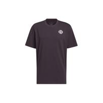 Adidas Harden Graphic Basketball Sports Short Sleeve Tee Men Tops Black Purple IU2804 XL