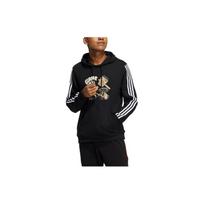 Adidas Neo Cartoon Letter Print Stripe Casual Hoodie Men Hoodie Black HA2251 XXL