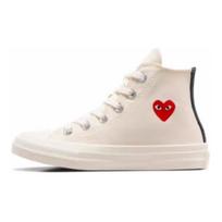 Comme des Garçons PLAY x Converse Chuck 70 High PS Vienirdė Širdis - Vaikiški Bėgimo Bateliai Kreminiai Raudoni Juodi A08803C 34