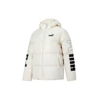 Puma Loose Solid Color Hooded Zip Jacket Long Sleeve Women jackets Beige 678722-87 S white