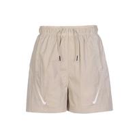 Nike Sportswear Swoosh Logo Pattern Drawstring Solid Regular Shorts Women Shorts Khaki DD5593-206 S