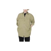 Levis Ss22 Solid Color Single-Breasted Pocket Decorated Long Sleeve Shirt Unisex shirts Green A2188-0002 S