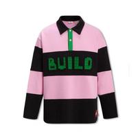 Levis FW22 Color Block Long Sleeve Polo Shirt Unisex tops Pink A5440-0001 XL