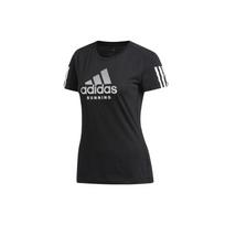 Adidas Run It Tee BoS Logo Print Sports Crew Neck Comfortable Casual American Vintage Short Sleeve T-Shirt Women Tops Black ED5864 S