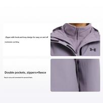 Under Armour Ua Ef Solid Color Hooded Warm Fashion Jacket Women Jacket Purple 6001978-550 XL