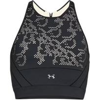 Under Armour Geometric Pattern Slim Fit Sports Vest Women tops Black 1314428-001 XS