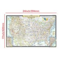 Vintage 1953 USA Historical Map,for Home,Office,Classroom,Educational Decor,Retro Map Art,Tourism/Educational Tool 59*42cm