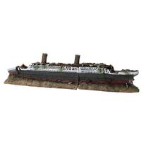 Titanic Lost Wrecked Boat Ship Aquarium Decoration Ornament wreck ornaments black