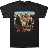 Men's SGT. Pepper Vintage T-Shirt Small Vintage Black S juoda