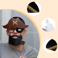Pirate Hat Halloween Headwear Women Men Comfortable Birthday Stage Performance Festival Decor Gift Novelty Buccaneer Tricorn Hat juoda