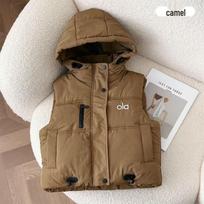 Hooded Children's Thick Cotton Vest: Warm, Comfortable, Sleeveless - Ideal for Middle to Older Kids 120 (Height 110-120cm) kupranugaris