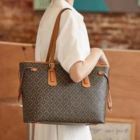 Pierre Cardin Monogram Color-Block Large Tote Bag