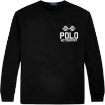 Polo Ralph Lauren FW25 Racing Style Classic Fit Plain Knit Cotton T-Shirt Men Tops 710972612-001 S black