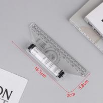Multi-Function Angles Line Ruler 15cm/30cm Clear Metric Rolling Ruler for Drawing Parallel Lines