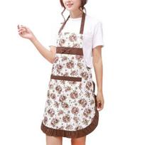 Baking Apron Soft Texture with Pocket Waterproof Sleeveless Anti-oil Ladies Fashion Cooking Apron for Kitchen kava