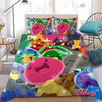 3D Printed S-Slime Rancher Bedding Set Game Duvet Cover Double Twin Full Queen King Adult Kids Bedclothes Quilt Cover 135x200cm
