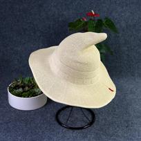 BUTTERMERE Women Witch Hat Knitting Bucket Hat Korean Ladies Wizard Hat Wide Brim Female Fishing Hat Khaki Black Ray Pink Beige One Size smėlis